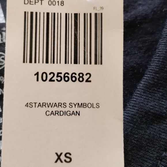 Her Universe Star Wars Rebel Imperial Symbols Black Long Sleeve Cardigan - Picture 5 of 5